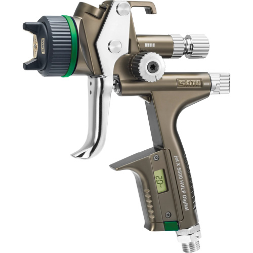Pistolet de peinture de premi&egrave;re qualit&eacute; pour peinture automobile avec psi num&eacute;rique X5500 HVLP 1,2 I RPS D, Entr&eacute;e d'air 1/4" NPT, 15,19 pi³/min, Capacit&eacute; 0,6 L/0,9 L, 0,17 psi Nia-Chem Ltd.