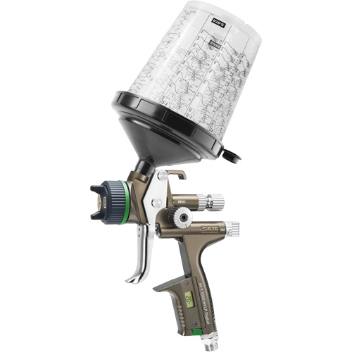 Pistolet de peinture de premi&egrave;re qualit&eacute; pour peinture automobile avec psi num&eacute;rique X5500 HVLP 1,2 I RPS D, Entr&eacute;e d'air 1/4" NPT, 15,19 pi³/min, Capacit&eacute; 0,6 L/0,9 L, 0,17 psi Nia-Chem Ltd.