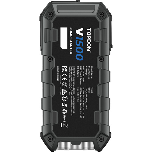 D&eacute;marreur d'appoint, survolteur, banque d'alimentation et lampe de poche V1500 Nia-Chem Ltd.