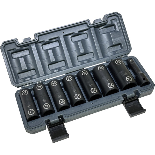 Double-Ended Hex & Twist Socket Set with Case, 8 Pieces, 1/2" Drive Size Nia-Chem Ltd.