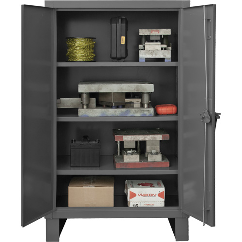 Armoire tr&egrave;s robuste, Acier, 3 Tablettes, 66" h x 60" la x 24" P, Gris Nia-Chem Ltd.