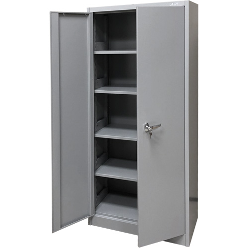 Armoire de rangement, Acier, 4 Tablettes, 66" h x 30" la x 15" P, Gris Nia-Chem Ltd.