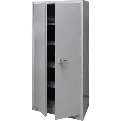 Armoire de rangement, Acier, 4 Tablettes, 66" h x 30" la x 15" P, Gris Nia-Chem Ltd.