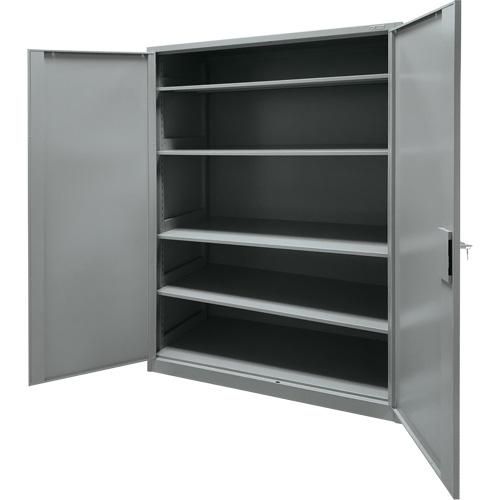 Armoire de rangement, Acier, 4 Tablettes, 78" h x 48" la x 24" P, Gris Nia-Chem Ltd.