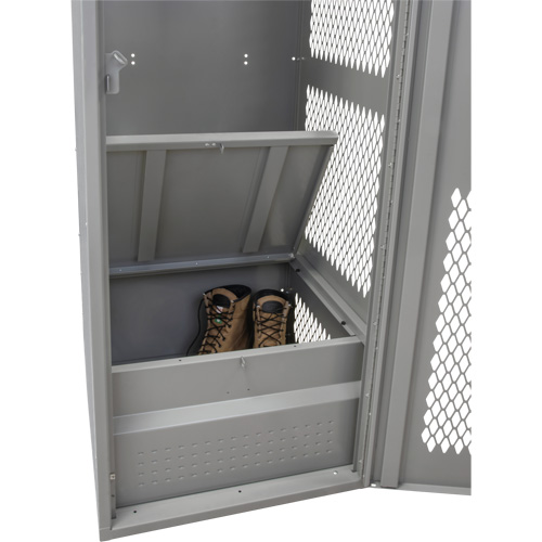 Gear Locker with Door, Steel, 24" W x 24" D x 72" H, Grey Nia-Chem Ltd.