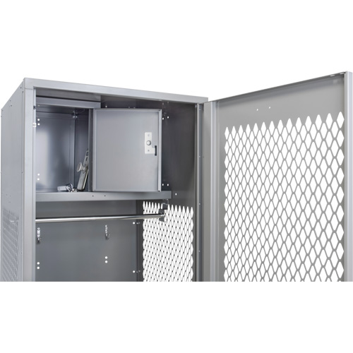Gear Locker with Door, Steel, 24" W x 24" D x 72" H, Grey Nia-Chem Ltd.