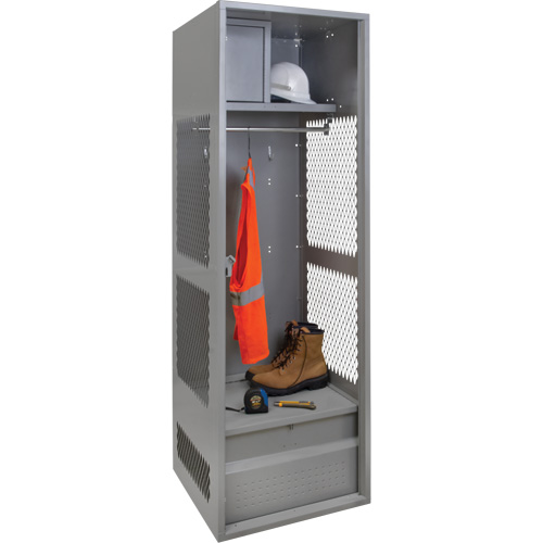 Gear Locker, Steel, 24" W x 24" D x 72" H, Grey Nia-Chem Ltd.