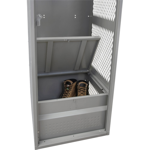 Gear Locker, Steel, 24" W x 24" D x 72" H, Grey Nia-Chem Ltd.