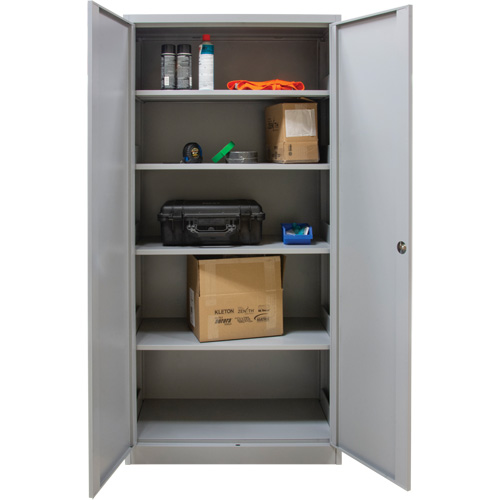 Armoires de rangement Hi-Boy, Acier, 4 Tablettes, 72" h x 36" la x 18" P, Gris Nia-Chem Ltd.