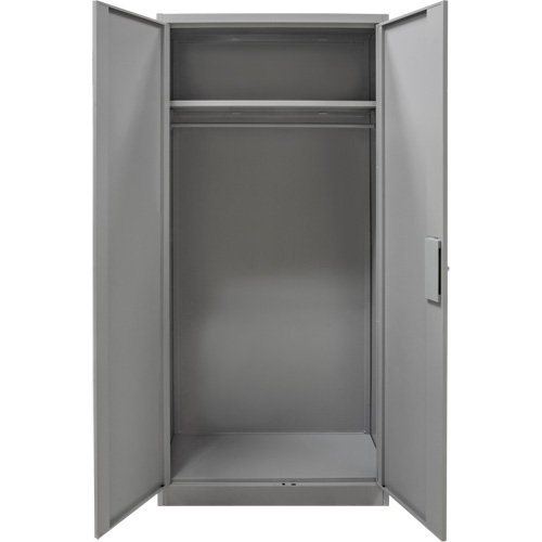 Wardrobe Storage Cabinet, Steel, 36" W x 18" D x 72" H, Grey Nia-Chem Ltd.