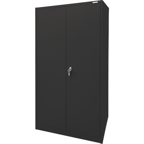 Armoire d'entreposage, Acier, 4 Tablettes, 78" h x 36" la x 24" P, Noir Nia-Chem Ltd.