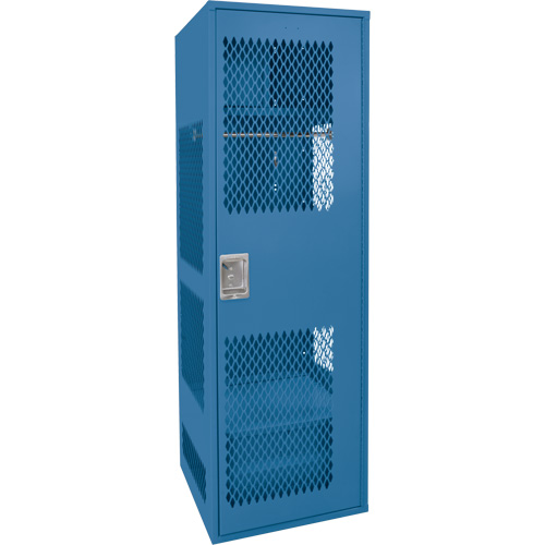 Gear Locker with Door, Steel, 24" W x 18" D x 72" H, Dark Blue Nia-Chem Ltd.