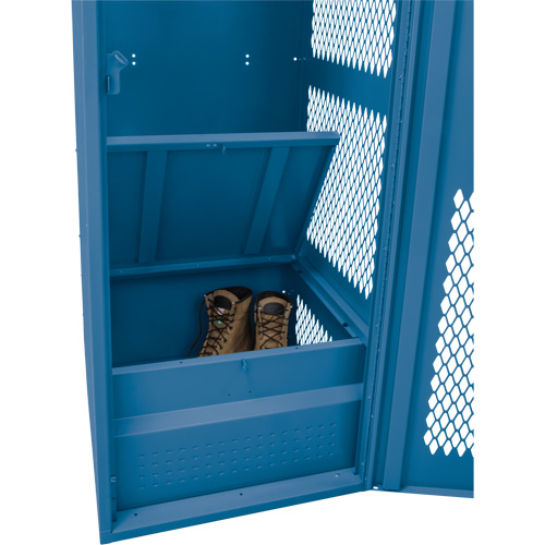 Gear Locker with Door, Steel, 24" W x 18" D x 72" H, Dark Blue Nia-Chem Ltd.