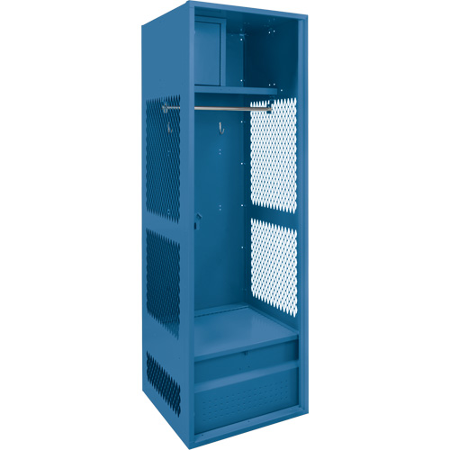 Gear Locker, Steel, 24" W x 18" D x 72" H, Dark Blue Nia-Chem Ltd.
