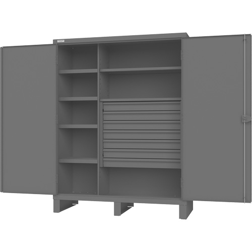 Armoire &agrave; portes encastr&eacute;es standards, Acier, 60" la x 24" p x 78" h, Gris Nia-Chem Ltd.