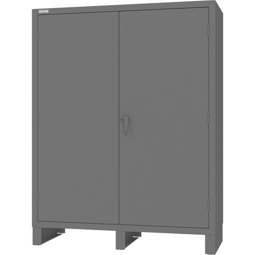 Armoire avec barre de suspension et portes encastr&eacute;es standards, Acier, 78" h x 60" la x 24" P, Gris Nia-Chem Ltd.