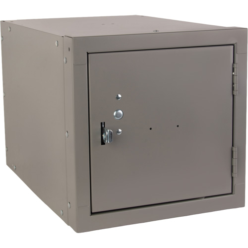 Stackable Cube Locker, 12" x 18" x 12", Steel, Grey, Knocked Down Nia-Chem Ltd.