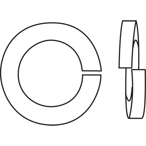 Rondelle d'arr&ecirc;t fendue, 1/4", Zinc jaune Nia-Chem Ltd.