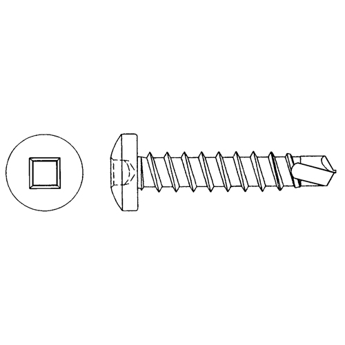 Self Drill Pan Head Screws, #10 x 1/2" L, Zinc Plated Nia-Chem Ltd.