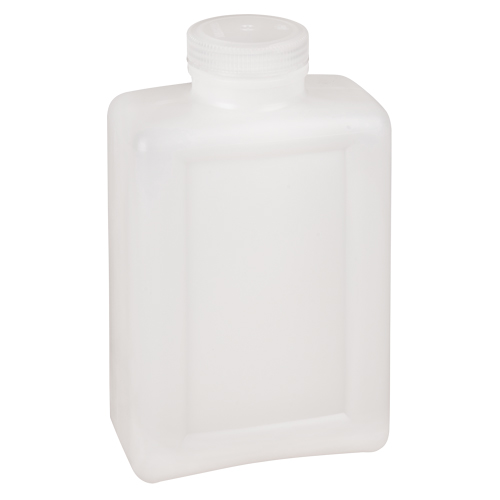 Bouteilles peu encombrantes &agrave; prise facile, Rectangulaire, 64 oz, Plastique Nia-Chem Ltd.