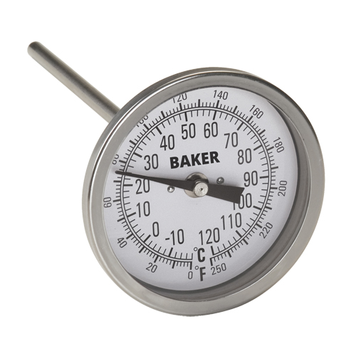 Bi-Metal Thermometers, Contact, Analogue, 0-250°F (-20-120°C) Nia-Chem Ltd.