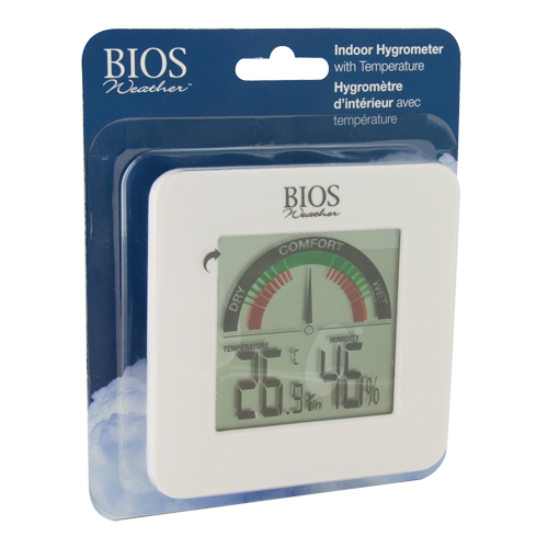 Indoor Hygrometers with BIOS Comfort Scale, Contact, Digital, -58-158°F (-50-70°C) Nia-Chem Ltd.