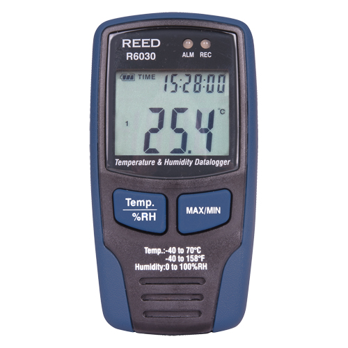 Temp/RH Data Logger with ISO Certificate, 40°C to 70°C (-40°F to 158°F) Nia-Chem Ltd.