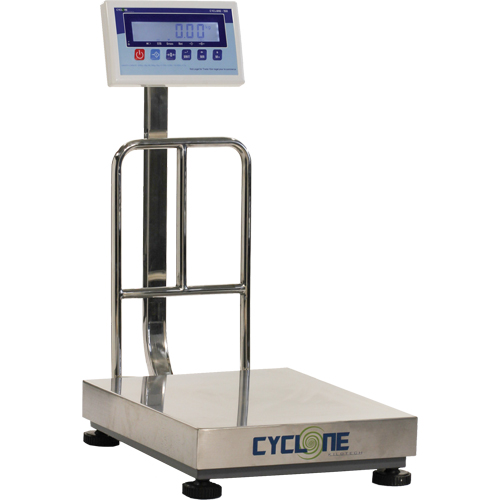Balance &agrave; plateforme et d'&eacute;tabli Cyclone 150, Capacit&eacute; de 300 lb / 150 kg, 15-3/4" lo x 19-7/10" la Nia-Chem Ltd.