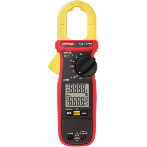 Multim&egrave;tre TRMS &agrave; pince avec &eacute;cran double ACD-14-PRO, Tension c.a./c.c., Courant c.a. Nia-Chem Ltd.