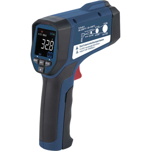 Infrared Thermometer with ISO Certificate, -26°- 2282° F ( -32° - 1250° C ), 50:1, Adjustable Emmissivity Nia-Chem Ltd.