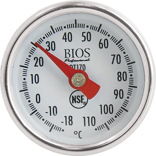 1" Dial Thermometer Celsius Only with Calibration Sleeve, Contact, Analogue, 0.4-230°F (-18-110°C) Nia-Chem Ltd.