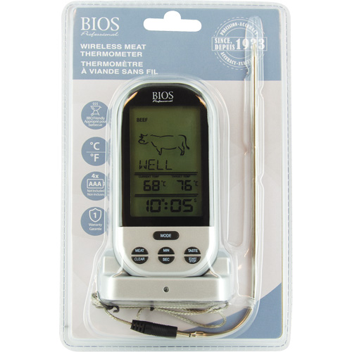 Wireless Meat & Poultry Thermometer, Contact, Digital, 32-482°F (0-250°C) Nia-Chem Ltd.