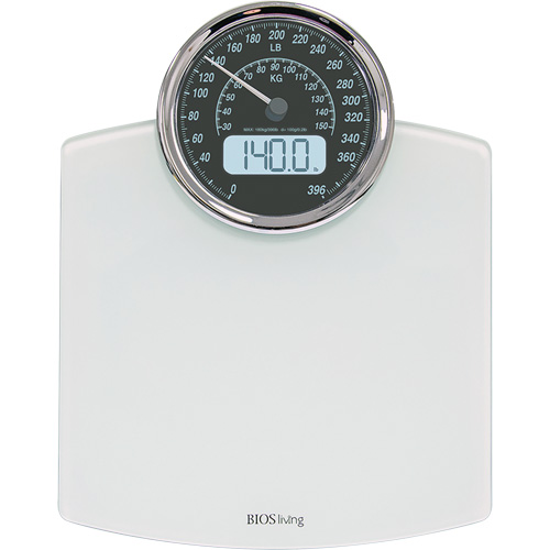 Digital Analog Scale, 396 lbs. Cap., 100 g / 0.2 lbs. Graduations Nia-Chem Ltd.