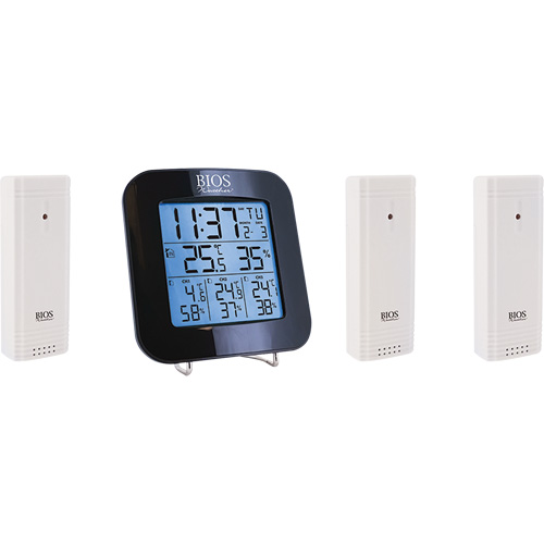 Wireless Weather Station with 3 Sensors, Non-Contact, Digital, 40-158°F (-40-70°C) Nia-Chem Ltd.