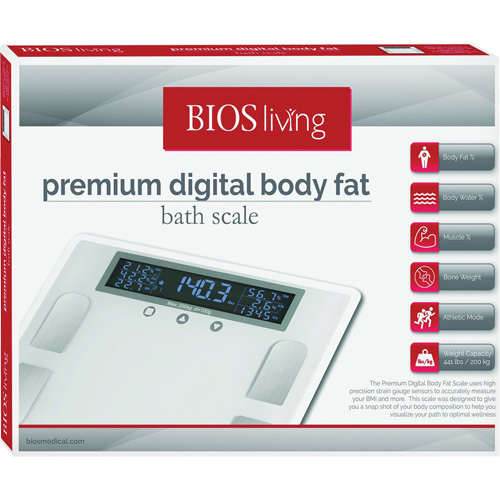 Premium Digital Body Fat Scale, 441 lbs. Cap., 100 g Graduations Nia-Chem Ltd.