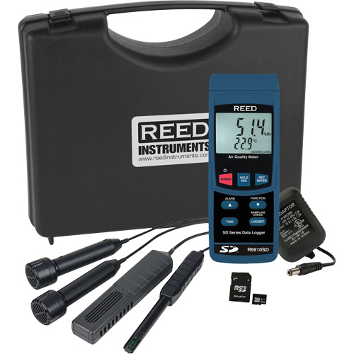 Trousse d'analyseur de la qualit&eacute; de l'air int&eacute;rieur avec enregistrement de donn&eacute;es Nia-Chem Ltd.