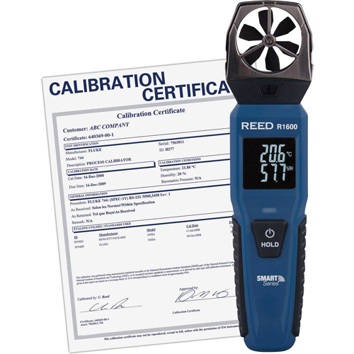 An&eacute;mom&egrave;tre &agrave; h&eacute;lices Bluetooth Smart avec certificat ISO, Enregistrement des donn&eacute;es, Gamme de v&eacute;locit&eacute; d'air de 0,6 - 25 m/sec/118 - 4921 pi/min/2,1 - 90 km/h/1,3 - 55,9 mi/h Nia-Chem Ltd.