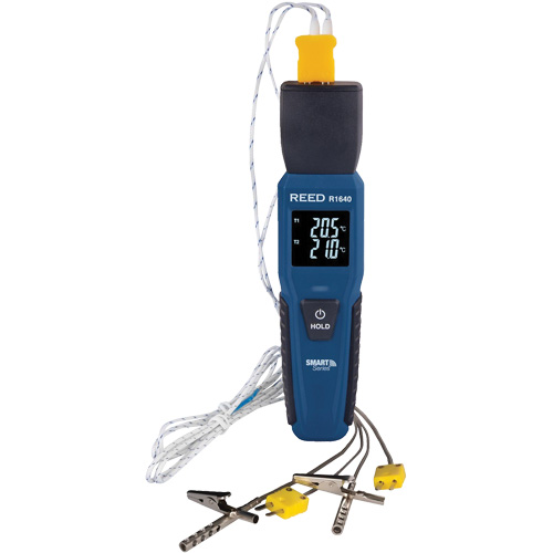 Thermom&egrave;tre &agrave; thermocouple de s&eacute;rie intelligente R1640 avec sondes pour fourneau/cong&eacute;lateur, Contact, Num&eacute;rique, 32-122°F (0-50°C) Nia-Chem Ltd.
