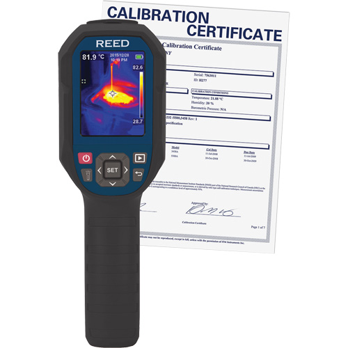 Cam&eacute;ra thermique avec certificat d'&eacute;talonnage, 160 x 120 pixels, 14° - 752°C (-10° - 400°F), 50 mK Nia-Chem Ltd.