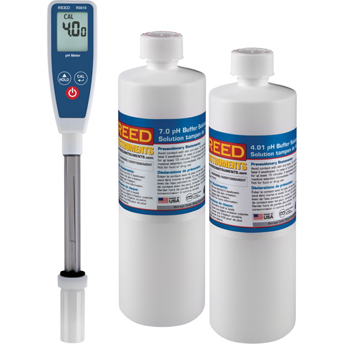 Long Stem pH Meter & 4pH/7pH Buffer Solution Kit Nia-Chem Ltd.