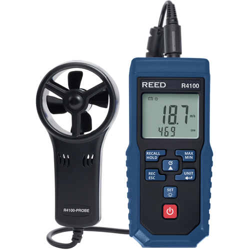 Vane Thermo-Anemometer with Air Volume, Data Logging, 0.4 - 30 m/sec Air Velocity Range Nia-Chem Ltd.