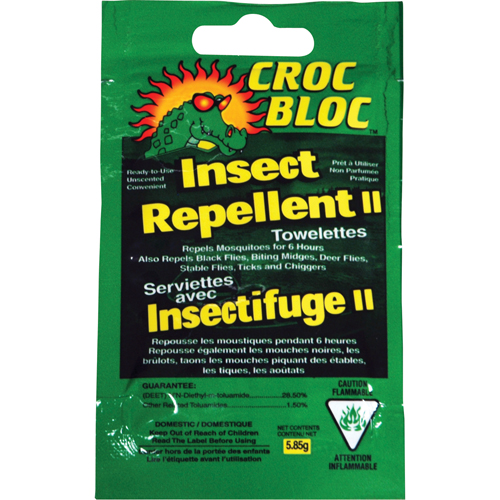 6-hr Insect Repellent , 30% DEET, Towelette, 5.58 g Nia-Chem Ltd.