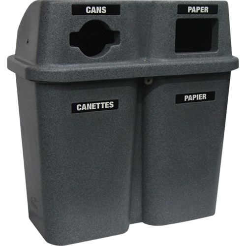 Recycling Containers Bullseye, Curbside, Plastic, 2 x 22 US gal. Nia-Chem Ltd.