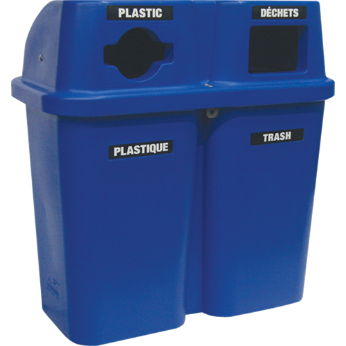 Contenants de recyclage Bullseye, Bord de rue, Plastique, 2 x 22 gal. US Nia-Chem Ltd.