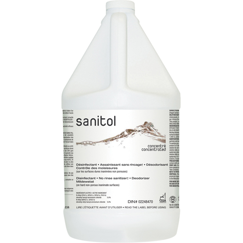 Assainissant & d&eacute;sodorisant Sanitol super concentr&eacute;, 4 L, Cruche Nia-Chem Ltd.