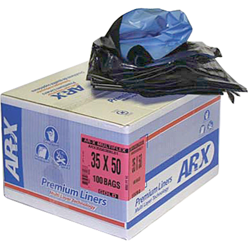 Sacs Premium, 3T-Fort, 42" la x 48" lo, Noir, Capacit&eacute; 151,41 L (40 gal.) Nia-Chem Ltd.