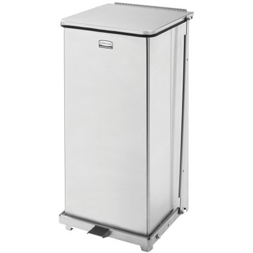 Defenders&reg; Square Step Can with Liner, Stainless Steel, 13 US gal. Capacity Nia-Chem Ltd.