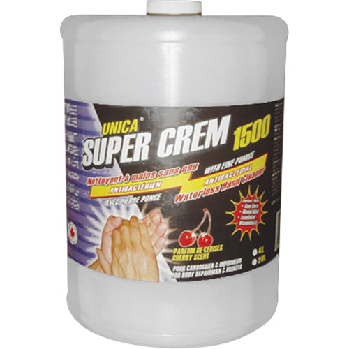Nettoyant sans eau pour les mains Super 1500, Pierre ponce, 4 L, Cruche, Cerise Nia-Chem Ltd.