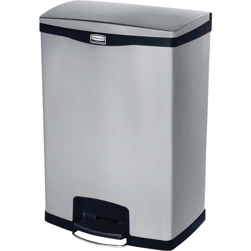 Slim Jim&reg; Waste Container, Stainless Steel, 24 US gal. Capacity Nia-Chem Ltd.