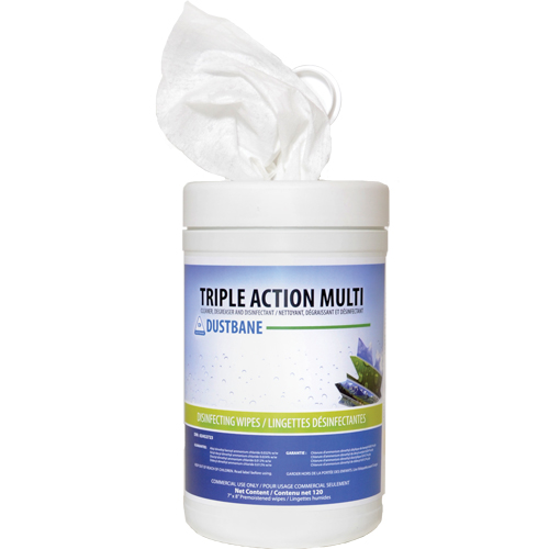 Triple Action Multi Disinfecting Wipes, 7" x 8", 120 Count Nia-Chem Ltd.